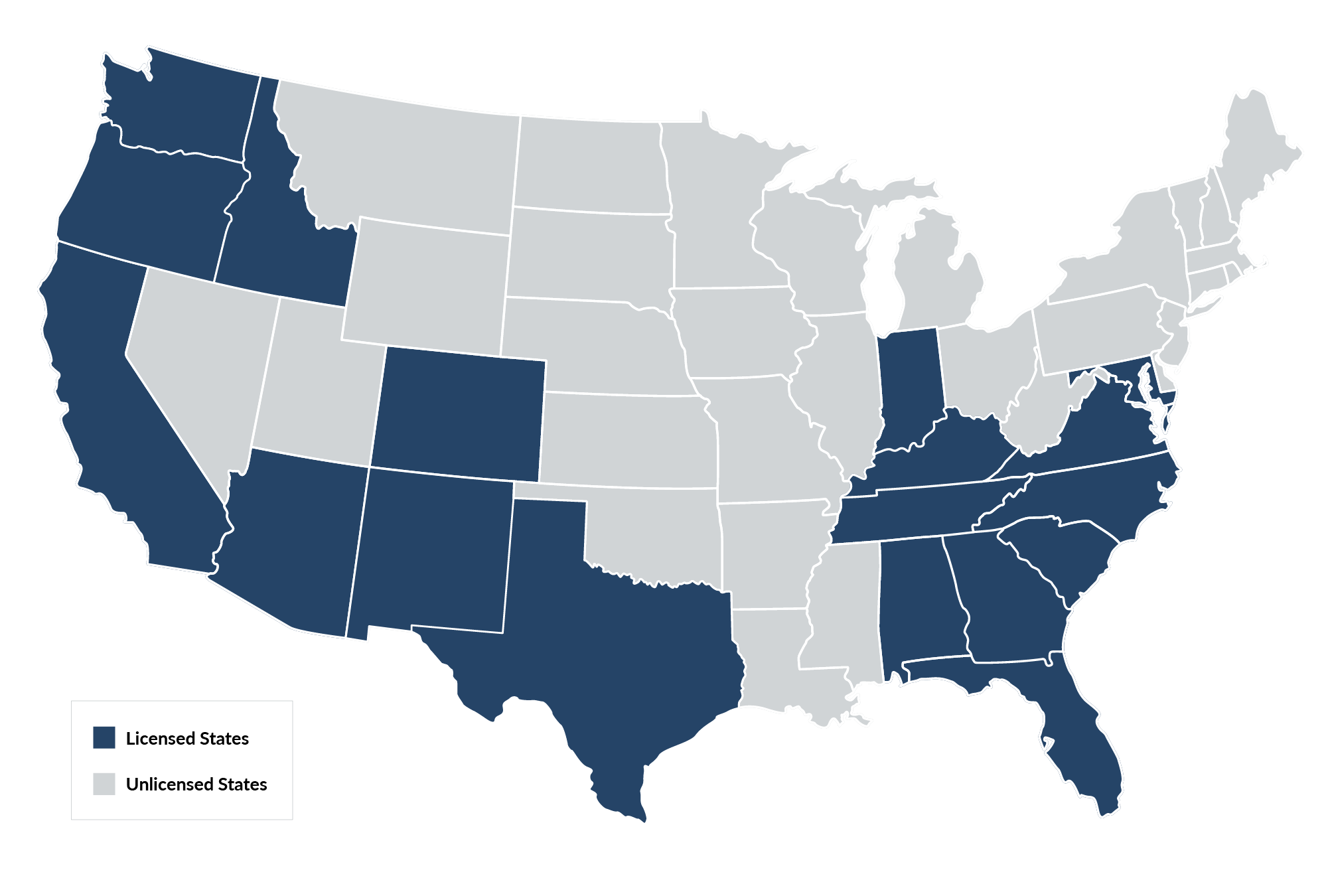 AAFMAA Mortgage Services Licensed States