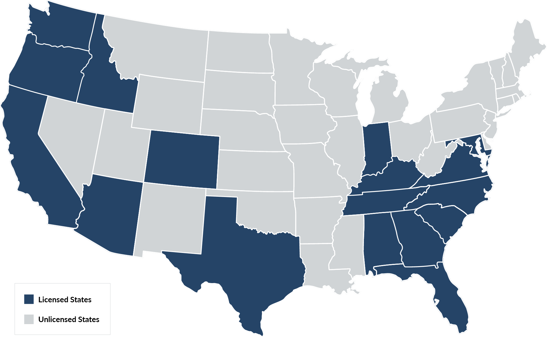 AAFMAA Mortgage Services Licensed States
