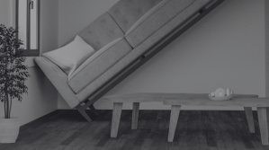 Couch that does not fit in a small living room space.