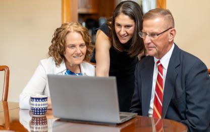 staff with homebuyers